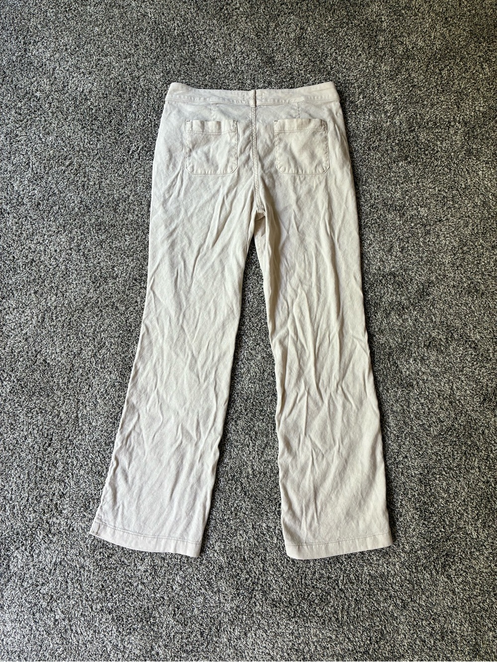 NYDJ Stretch Linen Light Khaki Trouser Pants, Size 10 Style #MAKB2219 Lift Tuck - Picture 7 of 10